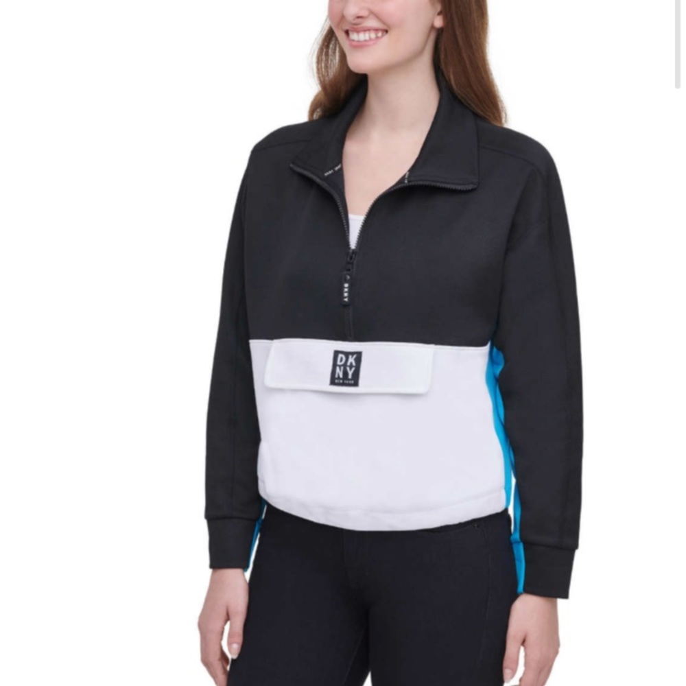 NWT DKNY Sport Half Zip Pullover Size S